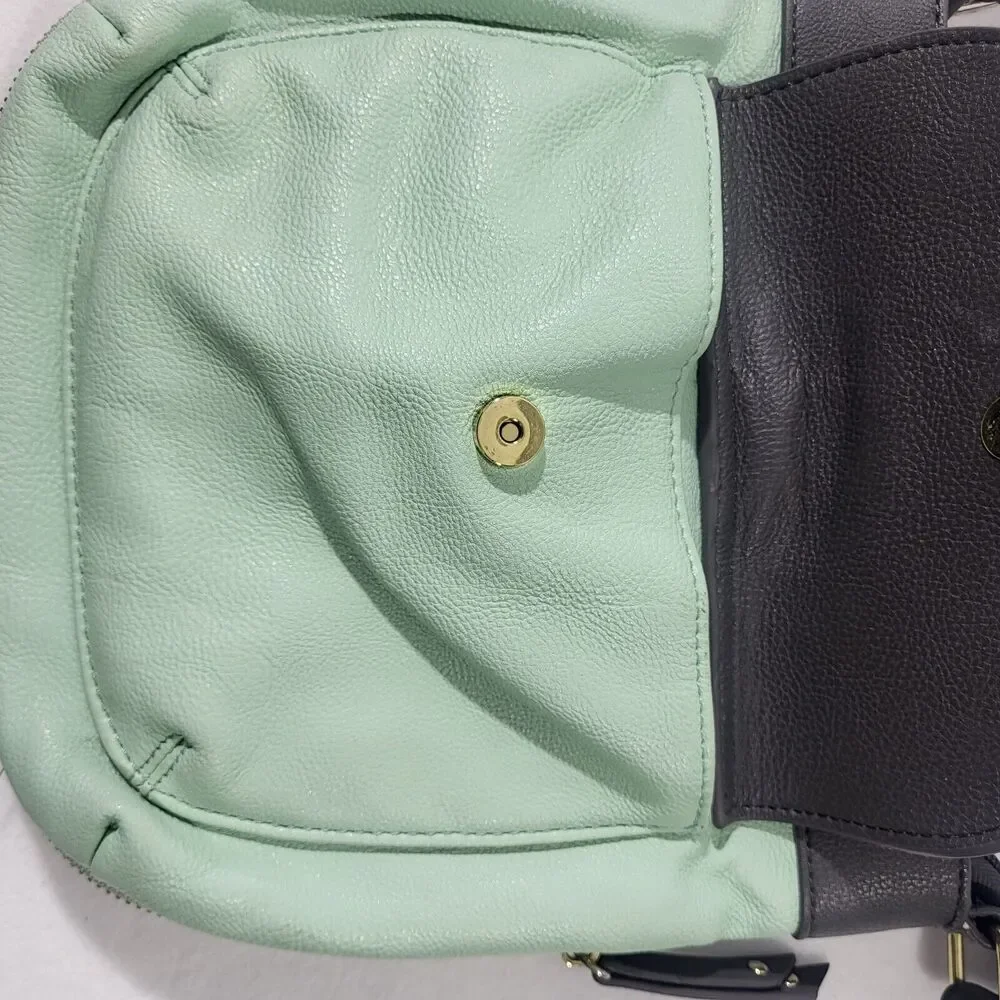 Steve Madden Cross Body Purse Handbag Mint Green Faux Leather Tassel - Picture 2 of 10